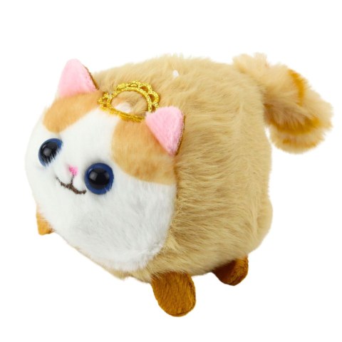 Pluszowy Kotek Maskotka Z Kręcącym Ogonkiem Brązowo-Biały LEAN Toys