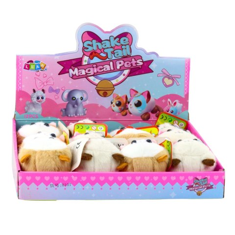 Pluszowy Kotek Maskotka Z Kręcącym Ogonkiem Brązowo-Biały LEAN Toys