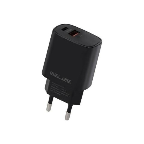 Ładowarka sieciowa 20W USB-C + USB-A czarna Beline