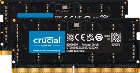 Pamięć notebookowa DDR5 SODIMM 64GB(2*32)/4800 CL46 (16Gbit) Crucial