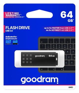 Pendrive UME3 64GB USB 3.0 Czarny GOODRAM