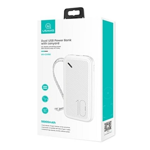 Powerbank PB56 10000mAh 2xUSB Biały USAMS