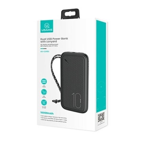 Powerbank PB56 10000mAh 2xUSB czarny USAMS