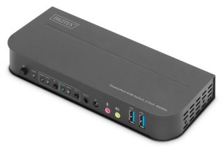 Przełącznik KVM 2 portowy DisplayPort do HDMI 2x1 4K 60Hz 2xUSB audio Digitus
