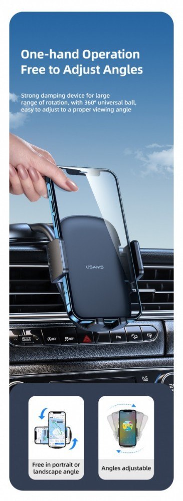 Uchwyt na kokpit lub do szyby US-ZJ063 Czarny USAMS