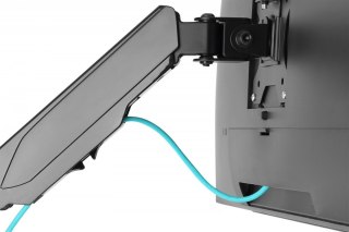 Uchwyt ścienny pojedynczy, 1xLCD, max. 32", max. obciążenie 8kg, ze sprężyną gazową, obrotowy Digitus