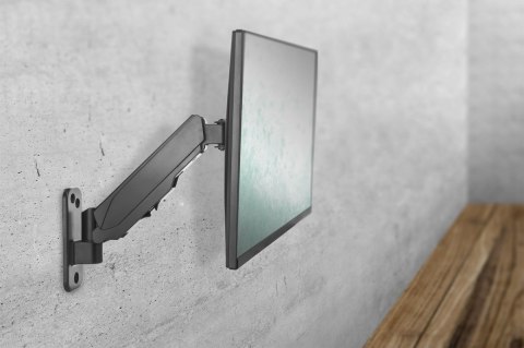 Uchwyt ścienny pojedynczy, 1xLCD, max. 32", max. obciążenie 8kg, ze sprężyną gazową, obrotowy Digitus