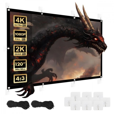 Ekran projekcyjny 120 cali , 4:3, MC-169 Maclean