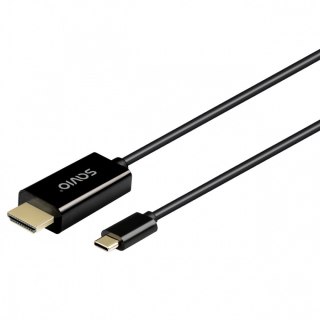 Kabel USB-C do HDMI CL-190 30Hz, 1m plastik Savio