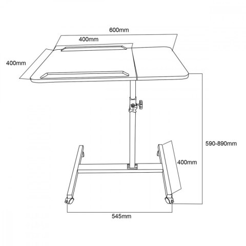 Mobilne biurko/stand na laptop MC-121 B Maclean