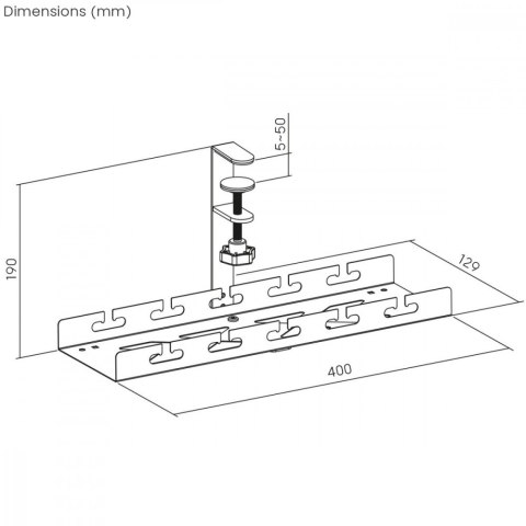 Organizer podbiurkowy MC-105 B, na kable Maclean