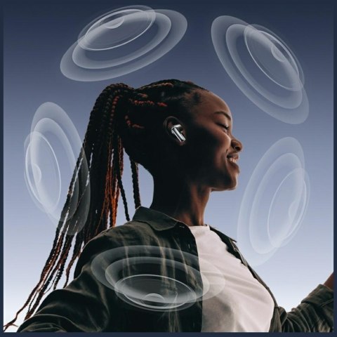 Słuchawki bluetooth ENC TP100 5.4 TWS LCD czarne AWEI