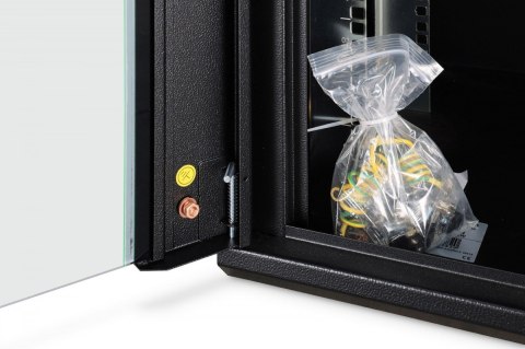 Szafa sieciowa wisząca Dynamic 19" 12U rack 607x600x450mm, drzwi szyba, czarna, niezłożona, 60kg Digitus