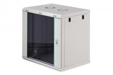 Szafa sieciowa wisząca Dynamic 19" 12U rack 607x600x450mm, drzwi szyba, szara, niezłożona, 60kg Digitus
