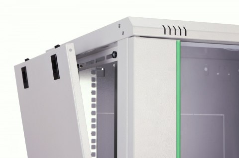 Szafa sieciowa wisząca Dynamic 19" 12U rack 607x600x450mm, drzwi szyba, szara, niezłożona, 60kg Digitus