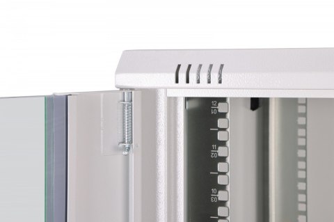 Szafa sieciowa wisząca Dynamic 19" 12U rack 607x600x600mm, drzwi szyba, szara, niezłożona, 60kg Digitus