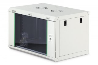 Szafa sieciowa wisząca Dynamic 19" 7U rack 385x600x450mm, drzwi szyba, szara, niezłożona, 60kg Digitus