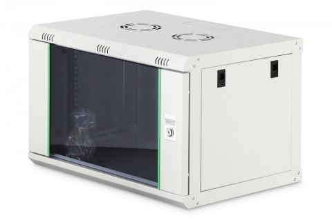 Szafa sieciowa wisząca Dynamic 19" 7U rack 385x600x450mm, drzwi szyba, szara, niezłożona, 60kg Digitus