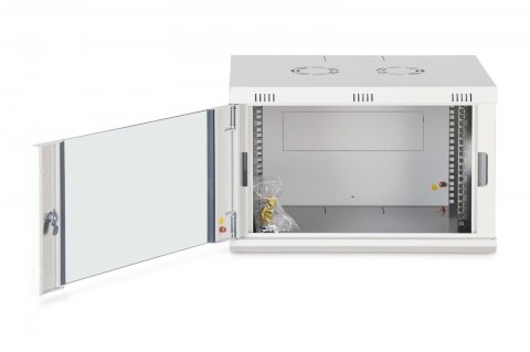 Szafa sieciowa wisząca Dynamic 19" 7U rack 385x600x450mm, drzwi szyba, szara, niezłożona, 60kg Digitus