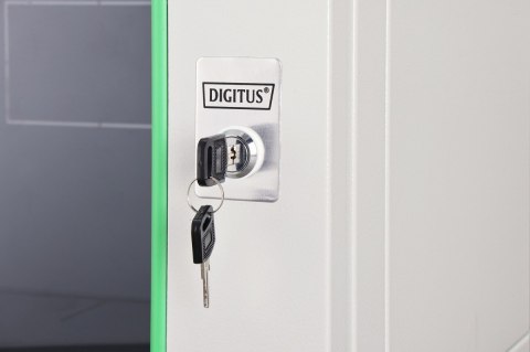 Szafa sieciowa wisząca Dynamic 19" 7U rack 385x600x450mm, drzwi szyba, szara, niezłożona, 60kg Digitus