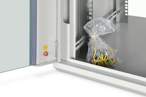 Szafa sieciowa wisząca Dynamic 19" 7U rack 385x600x600mm, drzwi szyba, szara, niezłożona, 60kg Digitus