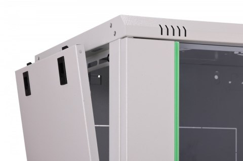 Szafa sieciowa wisząca Dynamic 19" 9U rack 474x600x450mm, drzwi szyba, szara, niezłożona, 60kg Digitus