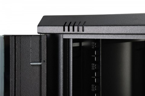Szafa sieciowa wisząca Dynamic 19" 9U rack 474x600x600mm, drzwi szyba, czarna, niezłożona, 60kg Digitus