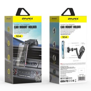 Uchwyt samochodowy X54 magnetyczny uniwersalny do szyby lub kokpitu AWEI
