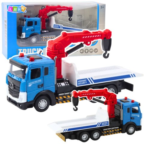 Ciężarówka Laweta Z Holownikiem Metalowa Kabina Światła Dźwięki LEAN Toys