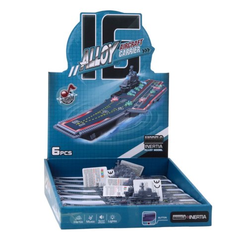 Lotniskowiec Militarny Wojskowy Napęd Światła Dźwięki 24 cm LEAN TOYS