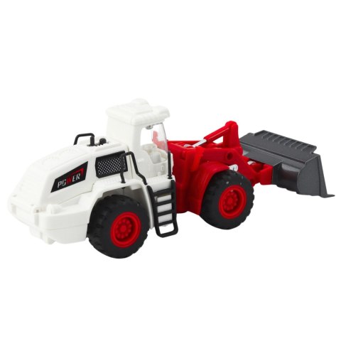 Pojazd Budowlany Koparka Spychacz Ruchoma Metalowa Łyżka Światła Dźwięki LEAN Toys