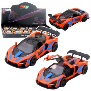 Samochód Sportowy Metalowy Napęd Otwierane Drzwi Pomarańczowy 1:32 LEAN TOYS