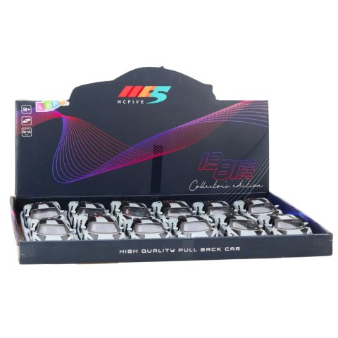 Samochód Wyścigowy Sportowy Metalowy Napęd Otwierane Drzwi Szary 1:32 LEAN TOYS