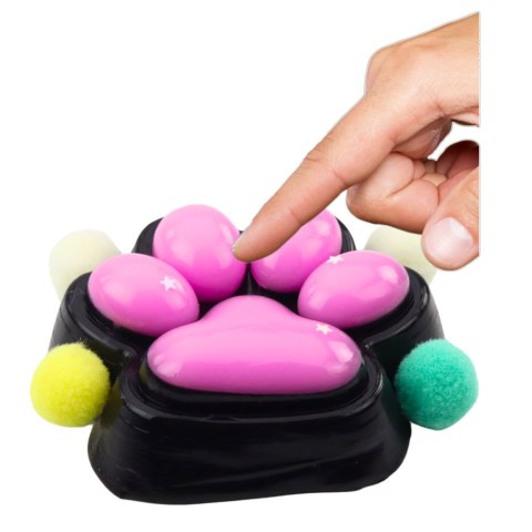 Gniotek Kocia Łapka Antystresowa Sensoryczna Squishy Czarno-Różowa LEAN TOYS