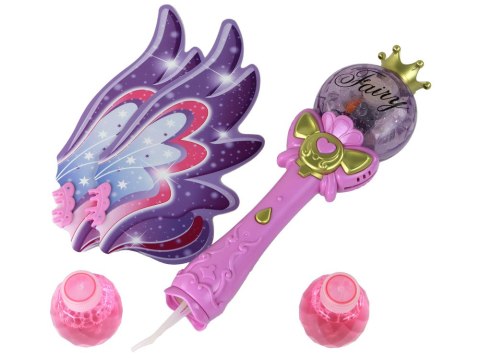 Różdżka Bańki Mydlane Światła Dźwięki Różowa LEAN Toys