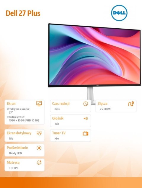 Monitor S2725HSM 27 cali FHD IPS/1920x1080/2xHDMI/3Y Dell