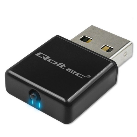 Bezprzewodowy ultra szybki mini adapter NANO WiFi | Standard N | USB 2.0 | 300Mbps Qoltec