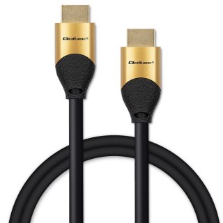 Kabel HDMI v2.1 Ultra High Speed 8K | 60Hz | 30AWG | 1m Złoty Qoltec