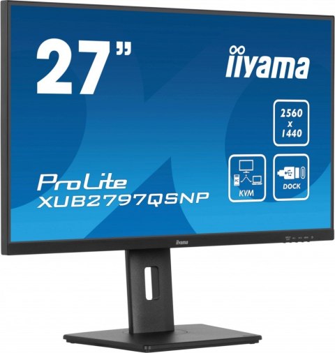 Monitor 27 cali XUB2797QSNP-B1,IPS,QHD,USB-c Dock,KVM,HDMI /5y/ IIYAMA