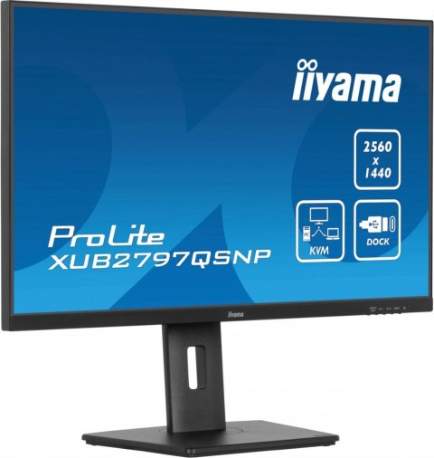 Monitor 27 cali XUB2797QSNP-B1,IPS,QHD,USB-c Dock,KVM,HDMI /5y/ IIYAMA