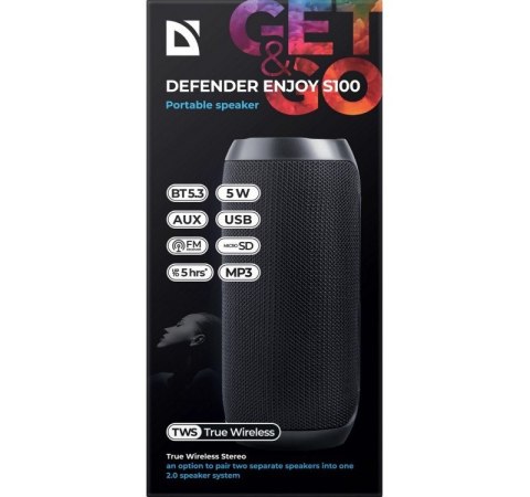 Głośnik Bluetooth ENJOY S100 Czarny Defender