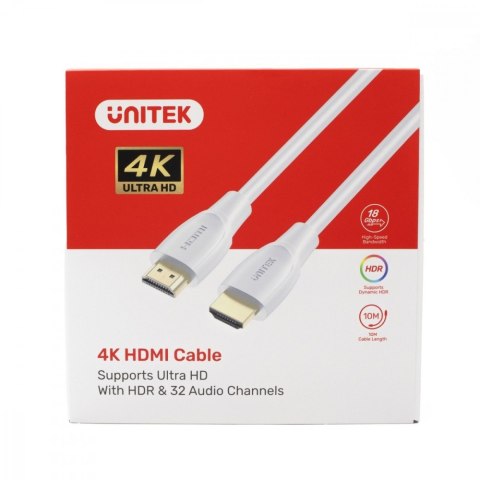 Kabel HDMI 2.0 4K 60Hz; 1m; biały; C11090AWH03-2M Unitek