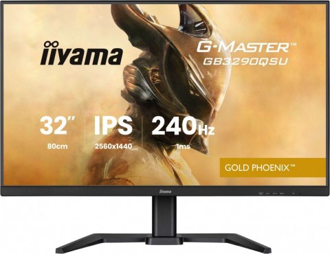 Monitor 32 cale GB3290QSU-B1 1ms,IPS,240Hz,2xHDMI,DP,400cd,1000:1, USB HUBx4, 2x2W, HAS, IIYAMA