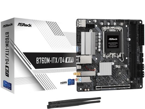 Płyta główna B760M-ITX D4 WIFI s1700 2DDR4 mITX M.2 USB-C ASRock