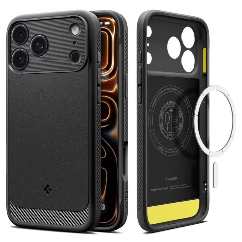 Etui ochronne case na iPhone 17 Pro Rugged Armor Mag MagSafe - czarny mat SPIGEN