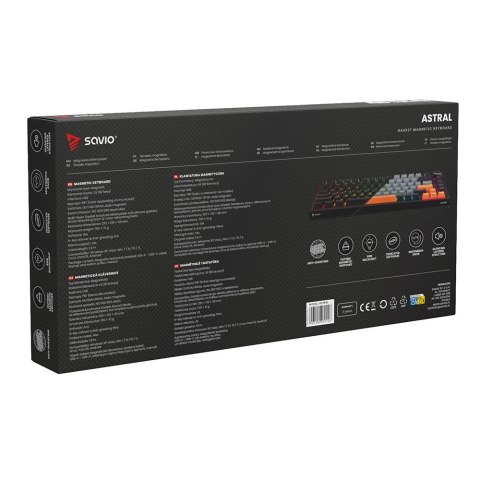 Klawiatura magnetyczna ASTRAL Black OUTEMU White Jade RGB 3 kolory keycapów Savio