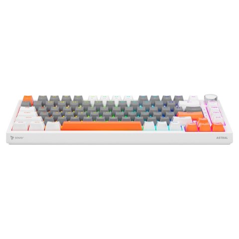 Klawiatura magnetyczna ASTRAL White OUTEMU White jade RGB 3 kolory keycapów Savio