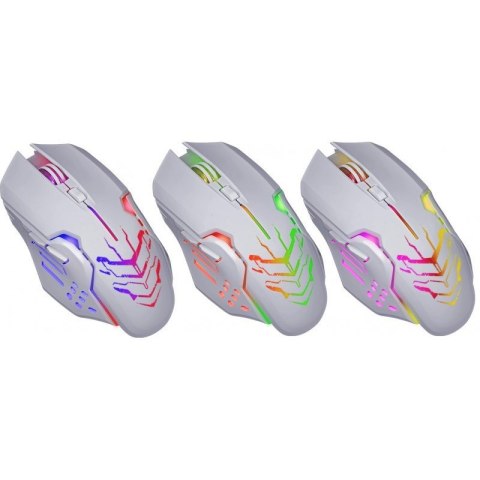 Mysz gamingowa bezprzewodowa KATANA RF 3200DPI 7P Biała Defender