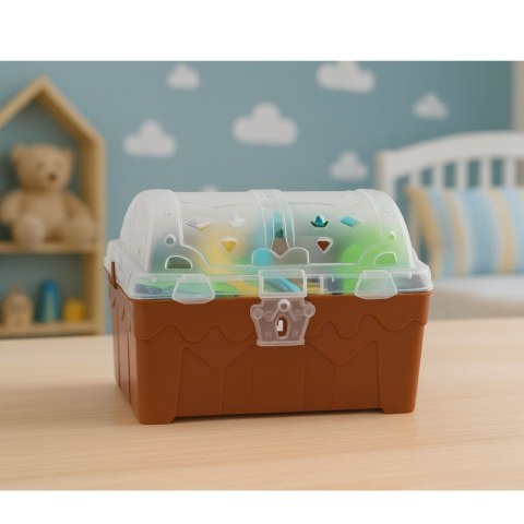 Zestaw Skarbów W Skrzyni Do Nurkowania Zabawy W Wodzie Brązowa 21 el. LEAN Toys