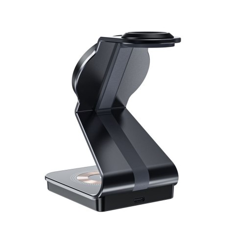 Ładowarka indukcyjna 3w1 z MagSafe na smartfon Apple Watch AirPods - czarna Tech-Protect